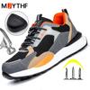 Fashion Security Sport Shoes Anti-smash Anti-puncture Work Shoes Breathable Safety Shoes Men Steel Toe Protective Shoes