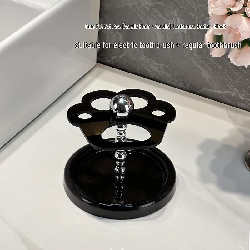Luksusowy ceramiczny uchwyt na szczoteczki do zębów - Uroczy stojak na toaletkę łazienkową i wieszak na pastę do zębów.