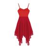 Women Adult Chiffon Overlay Ballet Contemporary Modern Dance Dress Lyrical Leotard Costume Dancewear