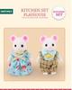 Non-Toxic Simulation Forest Rabbit Family Diy Playset Mini Rabbit Bear Figure Toy Dolls Kids Gifts