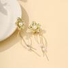 Flower Tassel Pearl Earrings Retro Light Luxury High-End Stud Earrings Women'S Niche Fashion Temperament Earrings