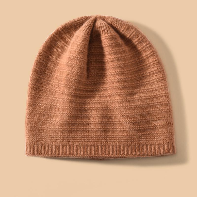 Women's 100% Pure Cashmere Hat - Stylish, Warm, and Cold-Resistant for Autumn & Winter