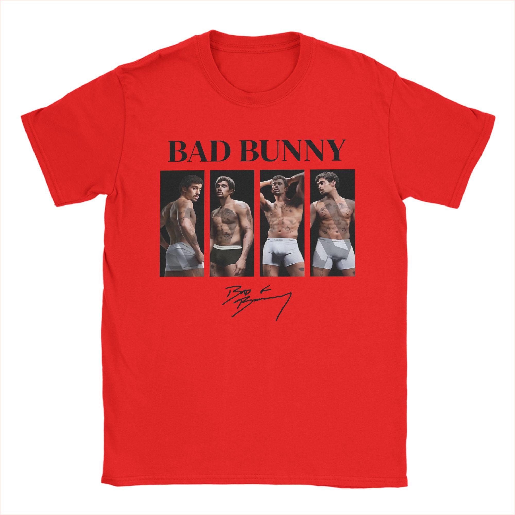 

Новая футболка Bad Bunny для мужчин и женщин, хлопковая футболка, одежда S