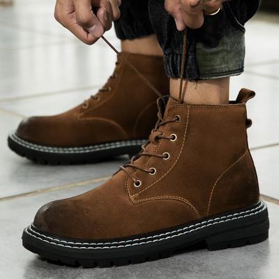 Winter Men's Classic Retro Style Leather Boot Outdoor Sport Walking Mountaineering Travel Shoes  Anti-slip Wearable Comfort Boot