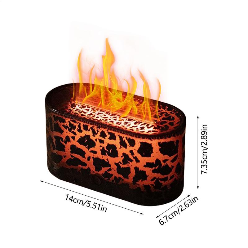 Fire Diffuser Crack Flame Air Diffuser Quiet Multi Functional Humidifier With Auto Shut For Bathroom Yoga Basement Spa Car Tent