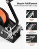 VEVOR Boat Trailer Winch Stand with Roller, 1588 kg, 6.1m Orange Polyester Strap, Boat Winch Mount, for 2-3 Inches W x 3-4 Inches H Trailer Tongue