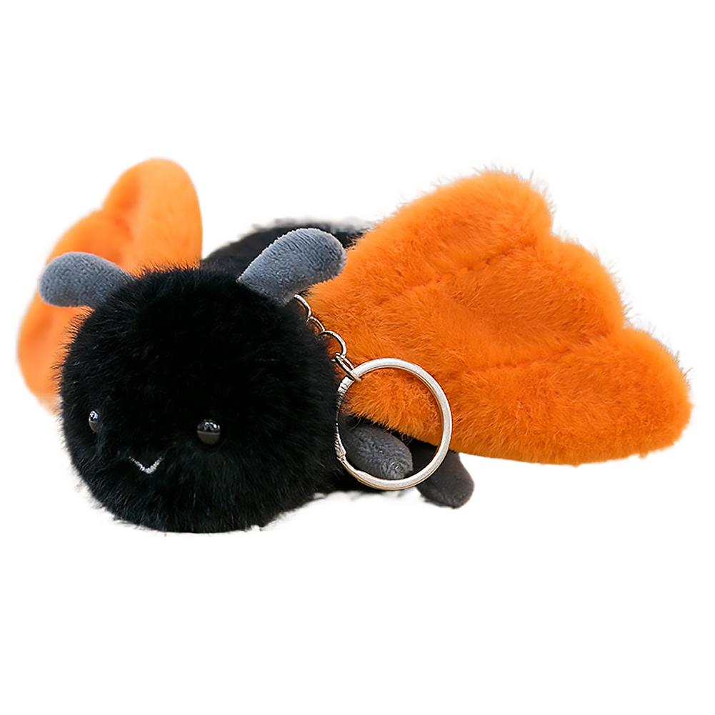 Schattige Insecten Pluche Sleutelhanger Mini Slak Bij Gevuld Speelgoed Pop Tas Hanger Creatieve Sleutelhanger Kinder Verjaardagscadeau 1St orange