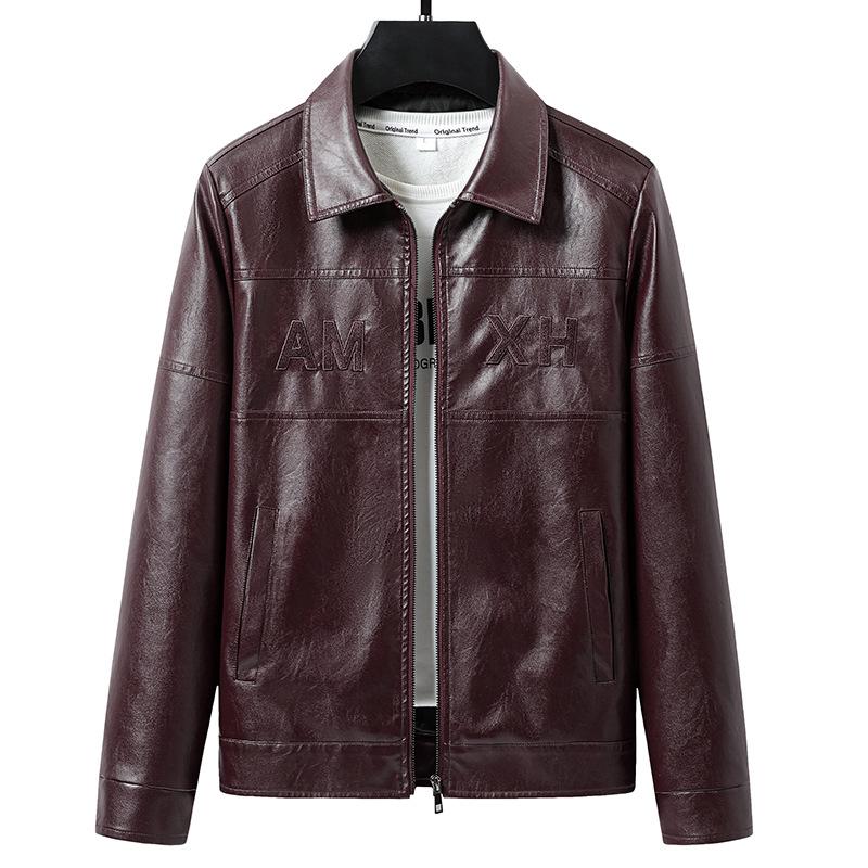Autumn New Trend Youth Versatile Casual Jacket Men's Leather Jacket