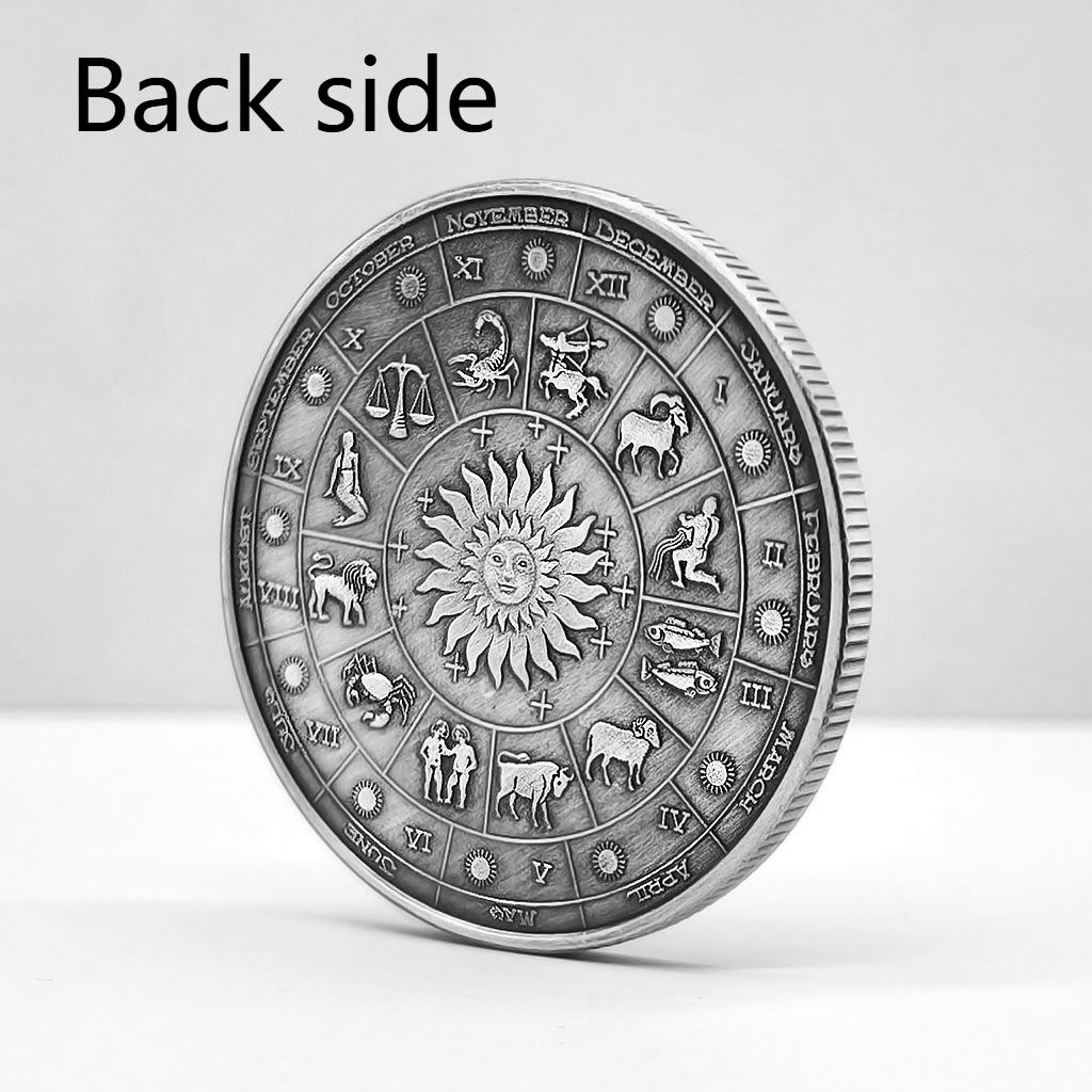 Monete d'Argento Zodiacali, Dodici Segni Zodiacali, Monete Creative, Capricorno, Leone, Vergine, Regali in Metallo