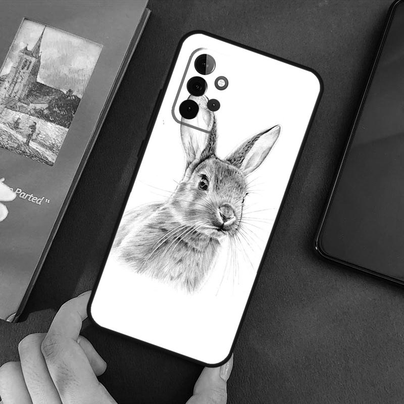 Cartoon Rabbit Bunny Case For Samsung Galaxy A54 A51 A71 A31 A41 A12 A22 A32 A52 A72 A52S A14 A70 A53 Cover