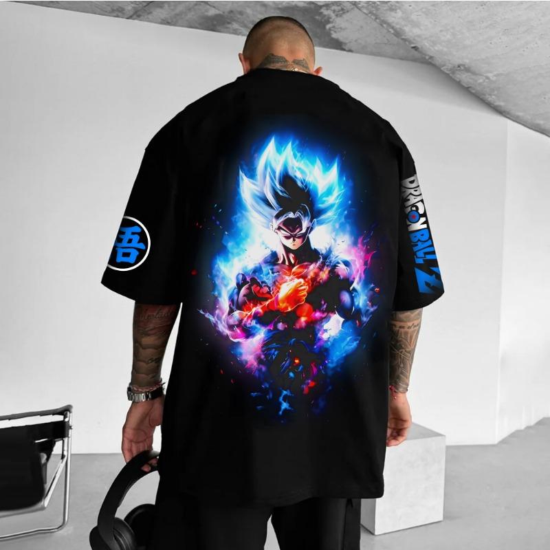 Super Sized Y2K Anime T-shirt for Men, Stylish and Comfortable, Suitable for Gaming and Daily Wear