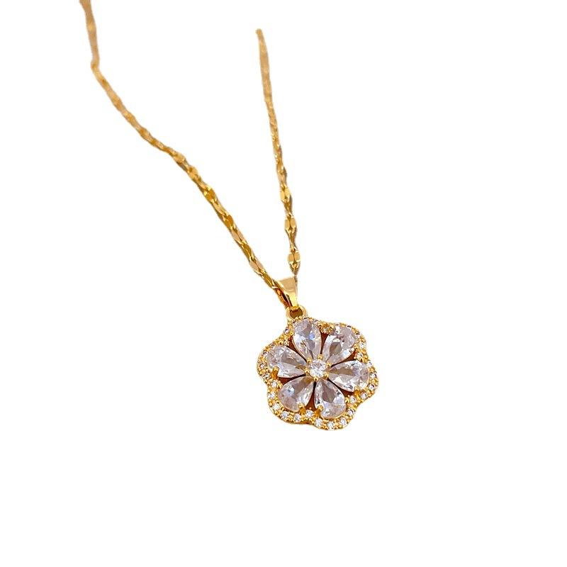 Zircon Stamen Light Luxury Temperament Zircon Clavicle Chain Small Retro Necklace