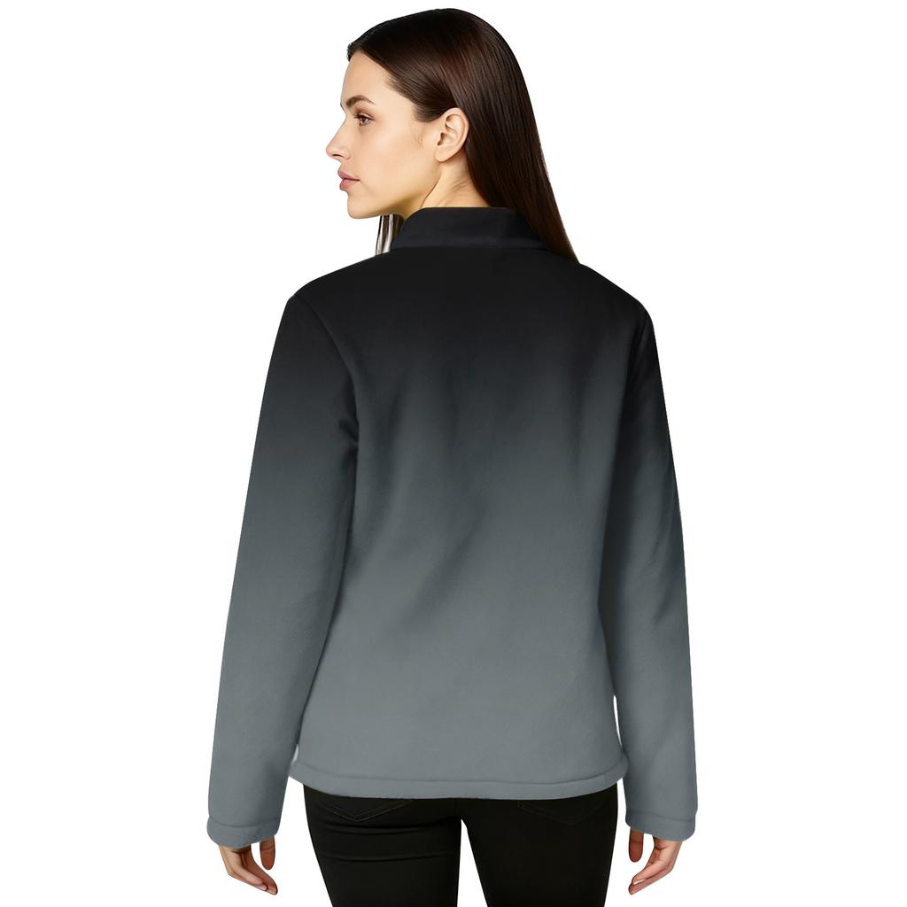 Women's Gradient Printed Pullover Long Sleeve Sports Flannel Top