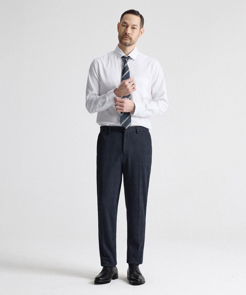 STCO Comfort Glen Check Slacks Navy (Tapered Fit)_Sepva01Tcn