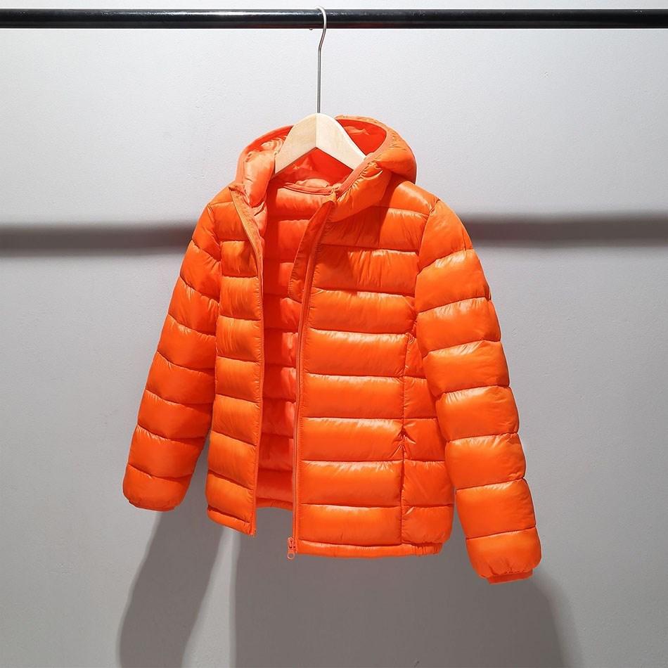 2025 Boy Girl Outerwear Teen Hooded Cotton Padded Tops Teenager Light Clothes Children Korean Puffer Jacket Zipper Warm Snowsuit