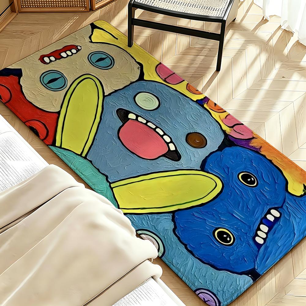 Toy F-Fuggler Floor Mat Soft Flannel Entrance Door Mat Non Slip Absorbent Bathroom Bedroom Floor Rug