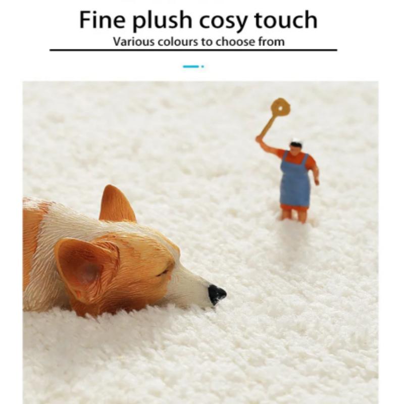 Cartoon Cute Lion Carpet Living Room Sofa Bedside Rug Children's Room Home Decor Fluffy Soft Round Animal Thick Plush Mat
