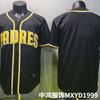 Customizable Embroidered Baseball Jersey Short Sleeve Unisex Black Blank Padres Style