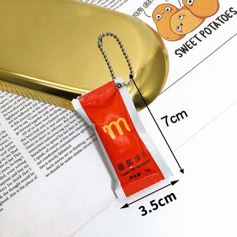 

Имитация Кетчупа Томатного Брелок Смешной Мини Еда Игра Кетчуп Пакет Подвеска для Телефона Креативные Аксессуары для Украшения Сумки Подарки A3