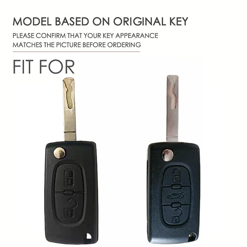 New Silicone Car Key Case Cover Keychain Fob Shell For Citroen C2 C3 C4 C5 C6 Xsara Berlingo For Peugeot 207 307 308 407 607 807