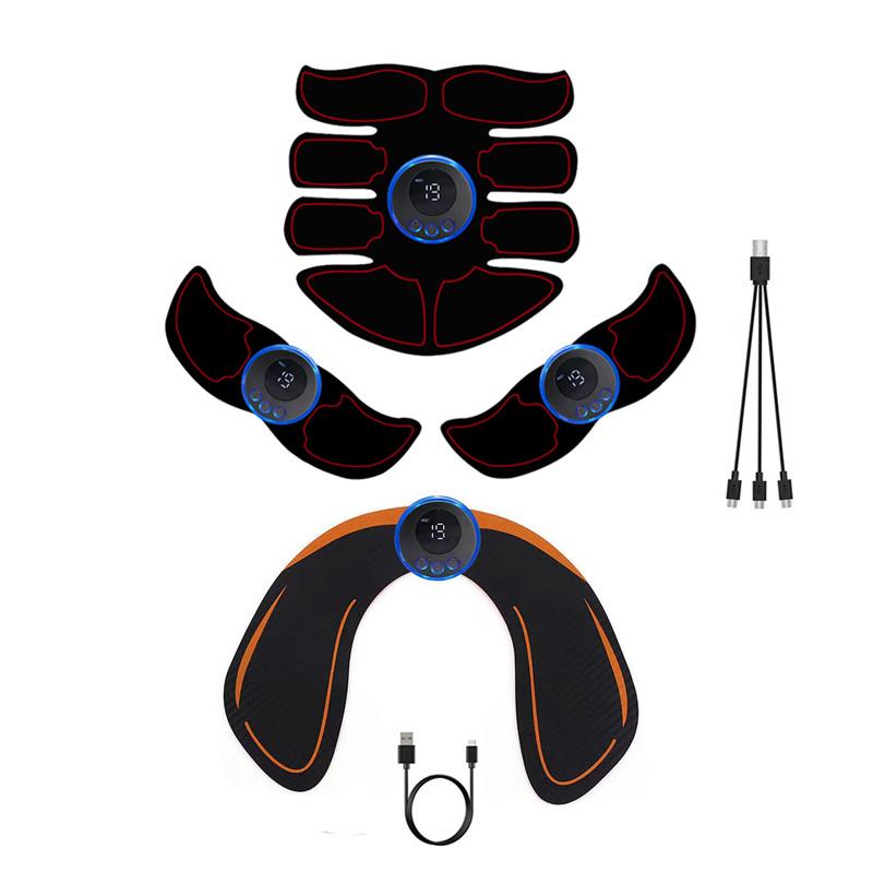 EMS Muskelstimulator, Bauchmuskeltrainer, Muskeltoner, USB-wiederaufladbar, elektrisches Massagegerät für Beine, Arme und Bauch, Gewichtsverlust, Fitness-Workout, Unise