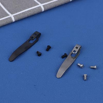 Clip trasero de cuchillo de Material de acero inoxidable 420, 3 uds., tornillos M2.5, abrazaderas de cintura de bolsillo para cuchillos, accesorios Diy, 1 Juego