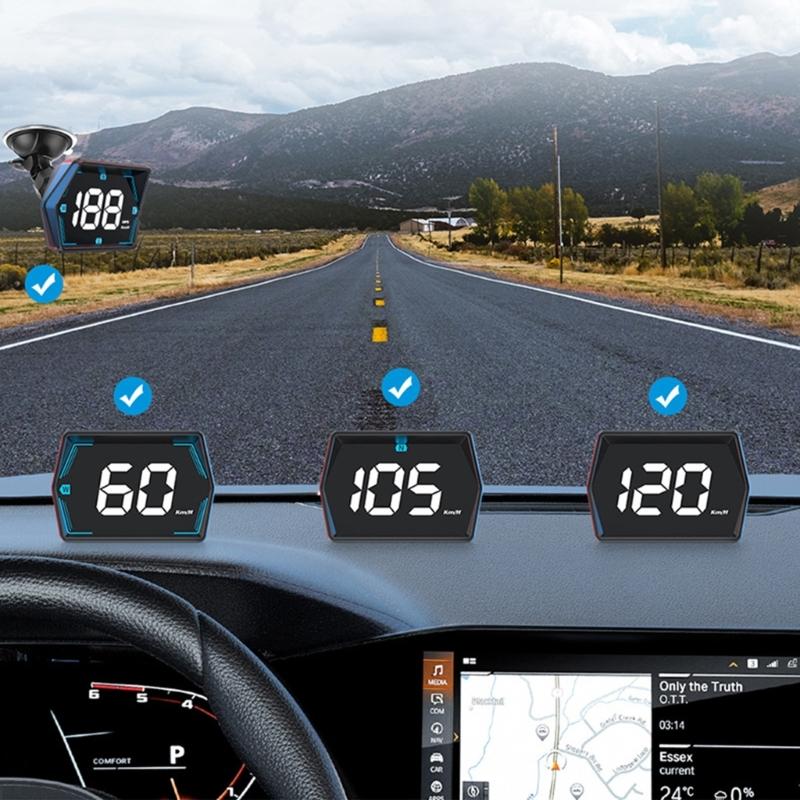 Auto HUD Projektor mit intelligenter Helligkeitsregelung Fahrzubehör für Sicherheit Head-Up-Display Schnelle Installation ABS