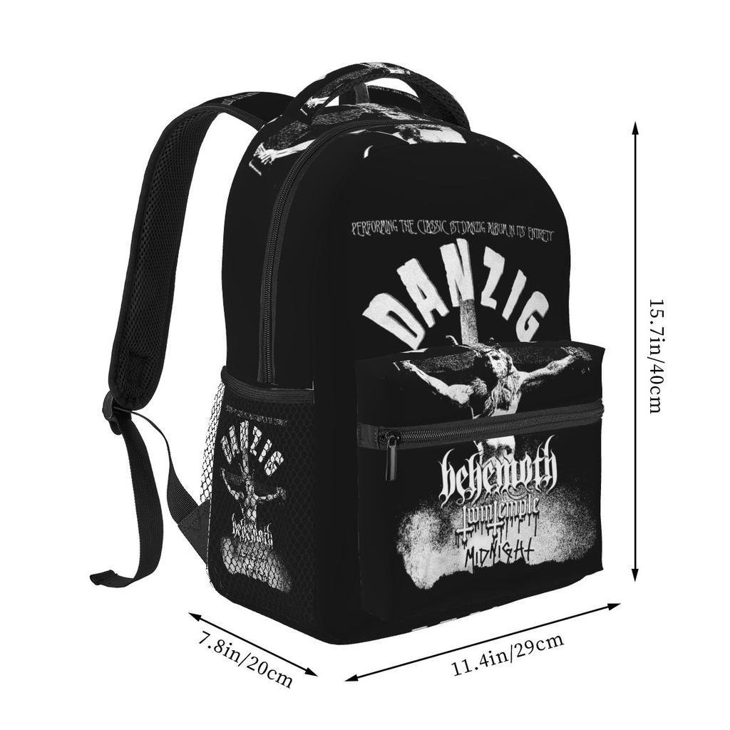 Band DANZIG III How The Gods Kill Heavy Backpacks Boys Girls Bookbag Students School Bags Cartoon Travel Rucksack Shoulder Bag