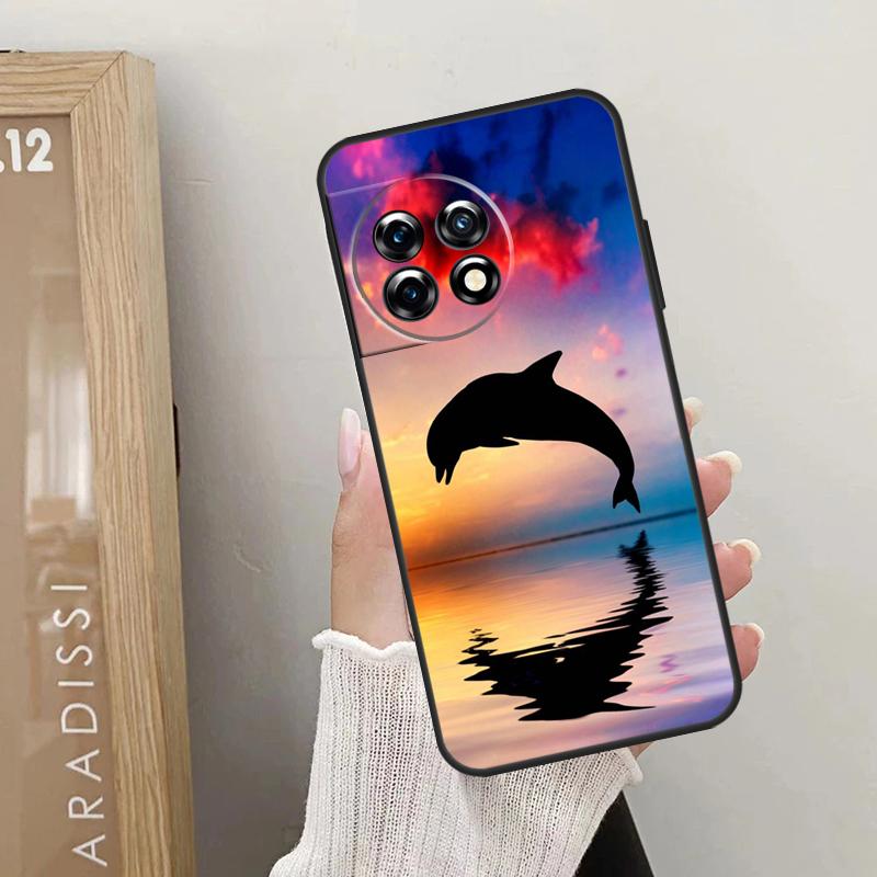 Zvířecí pouzdro s delfínem pro OnePlus 11 12 9 10 Pro 9R 10R 10T 12R OnePlus Nord N30 N20 N10 CE 4 2 3 Lite Kryt