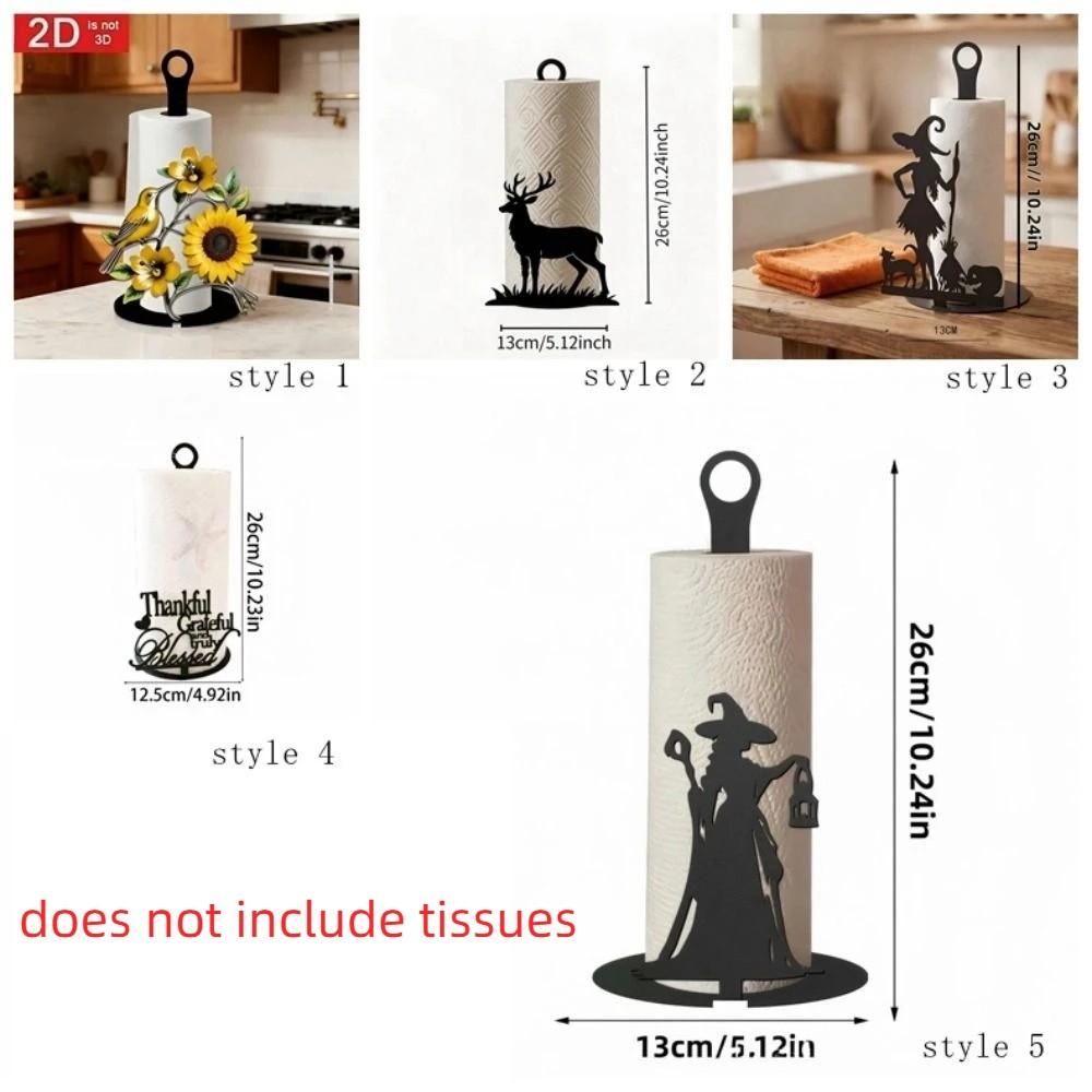 Halloween Witch Kitchen Tissue Rack Freestanding Vertical Napkins Rack Living Room