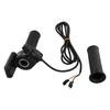 Acelerador de Manillar para Bicicleta Eléctrica con Pantalla LCD para Velocidad y Voltaje Longitud del Cable 170cm Se Adapta a Sistemas de 36/48/60/72V Incluye Par