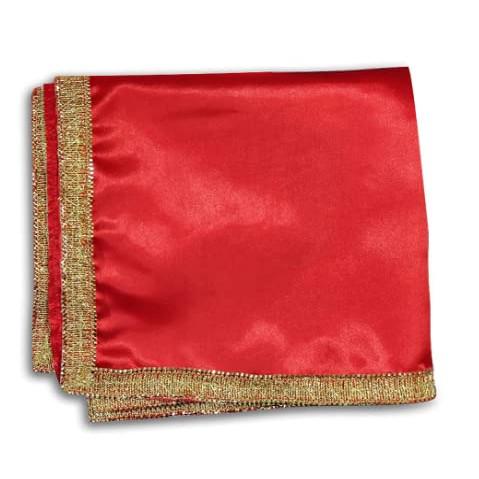 @ Indian Traditional Pooja Cloth For Mandir Red Color With Lace UKZQ415 50%off
