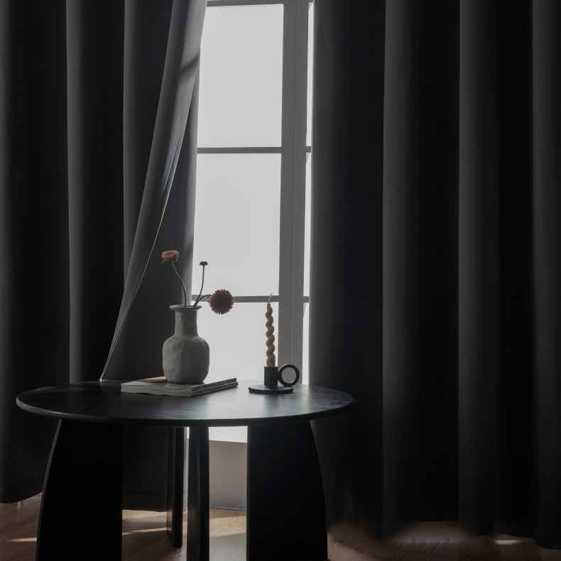 Zatemňovací závěsy s vysokou hustotou v plné barvě, termicky izolované závěsy s očky, super měkká a silná látka do ložnice/obývacího pokoje