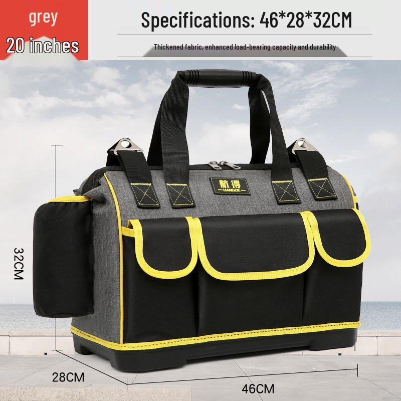 Large Canvas Electrician Tool Bag – Multifunctional Handheld for Repair, Installation, Woodworking, and Construction
