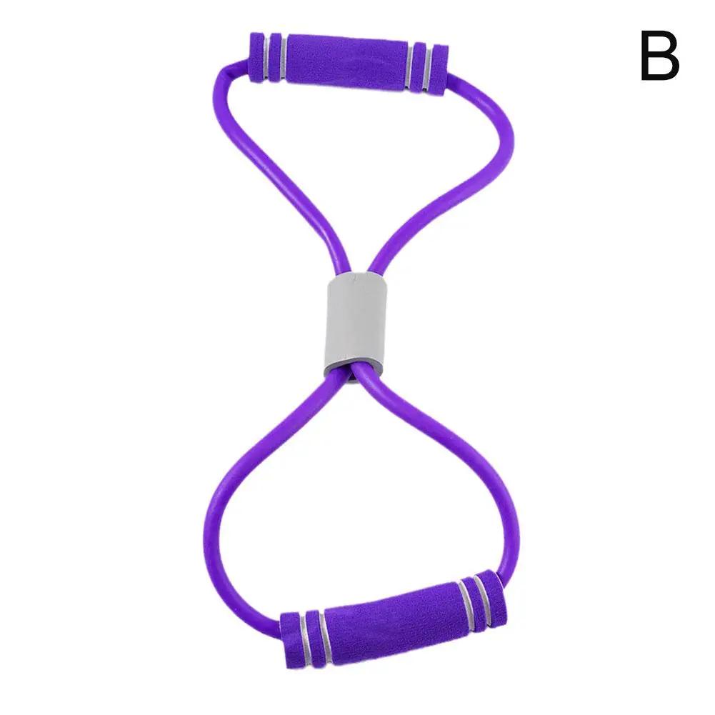 8 Word Fitness Yoga Elastic Band TPE Gum Resistance Fitness Fitness Equipment Gym Workout Bands Train Expander Exercise Rub M4Y4