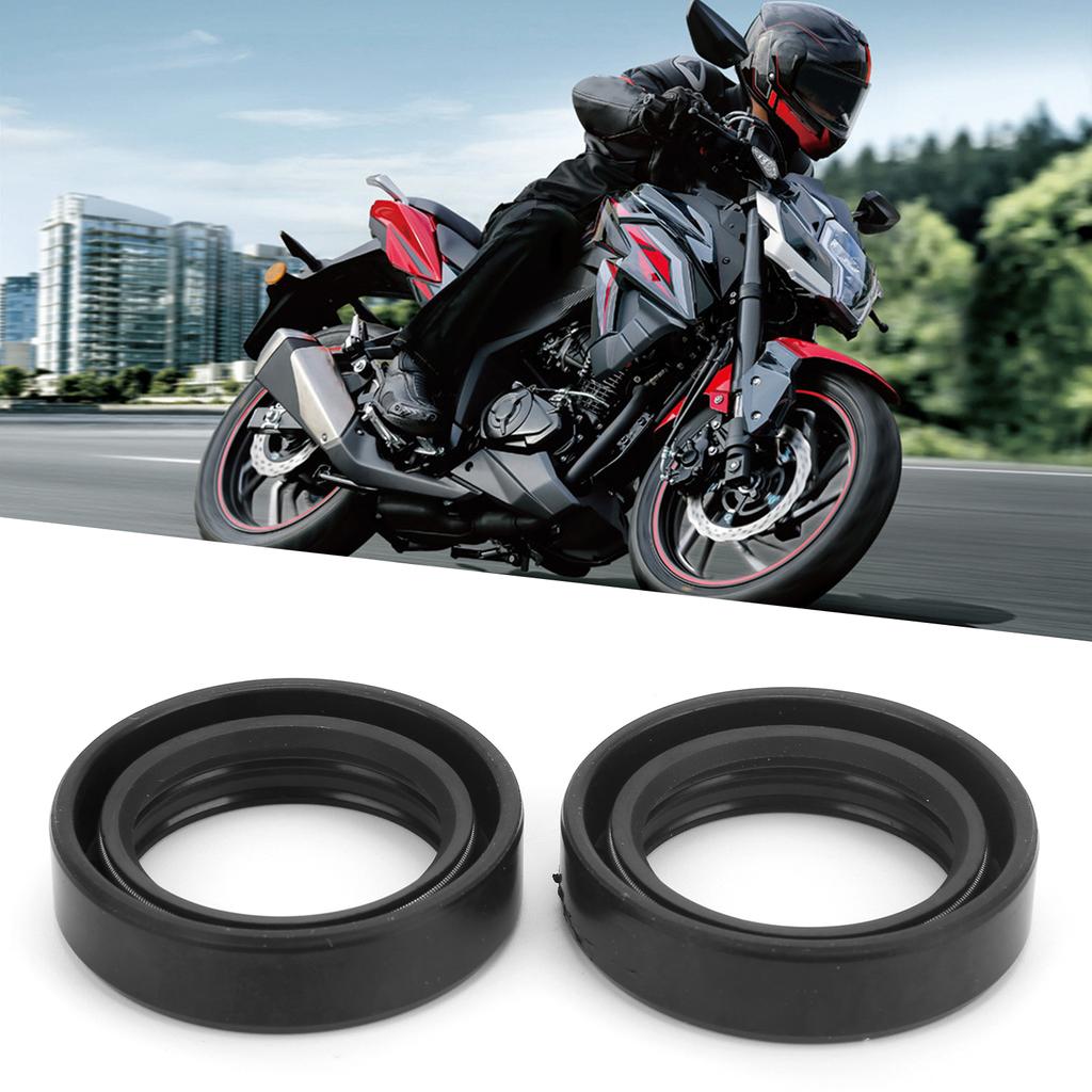 2Pcs Oil Seal Motorcycle Front Fork Damper Absorber Rubber Dust Cover Fit for Haojue 42x30x10.5mm