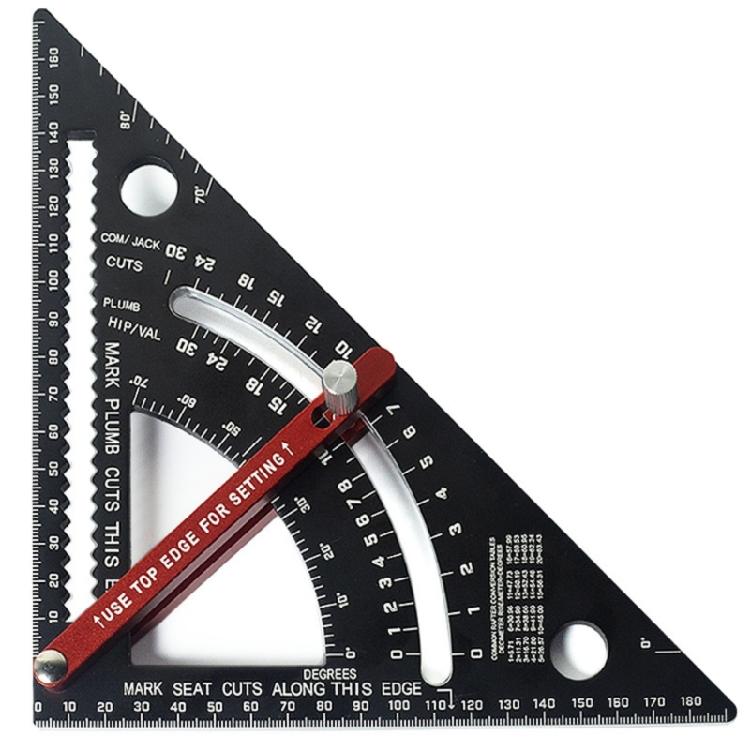 Carpentry Triangle Ruler Carpenter Square Rafter Framing Square 7in Layout Tool Aluminium Woodworking Measurement Tool
