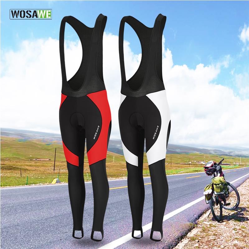 Winter Men's Cycling Bib Tights Thermal Fleece Gel Padded Pro Mountain