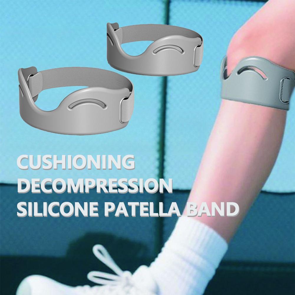 Adjustable Silicone Patellar Tendon Support Strap for Knee Brace Tendonitis Patella Band for Soccer Running Patella Stabilizer