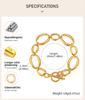 Stainless Steel Geometric Link Chain Bracelets for Women, Toggle Clasp Bangle, Minimalist Jewelry Wholesale