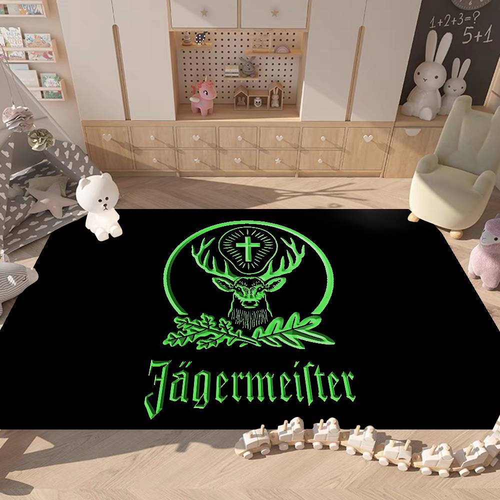 Tappetino J-Jagermeisteres Logo Stile Nordico Camera da Letto Soggiorno Tappetino Casa Balcone Antiscivolo Alfombra