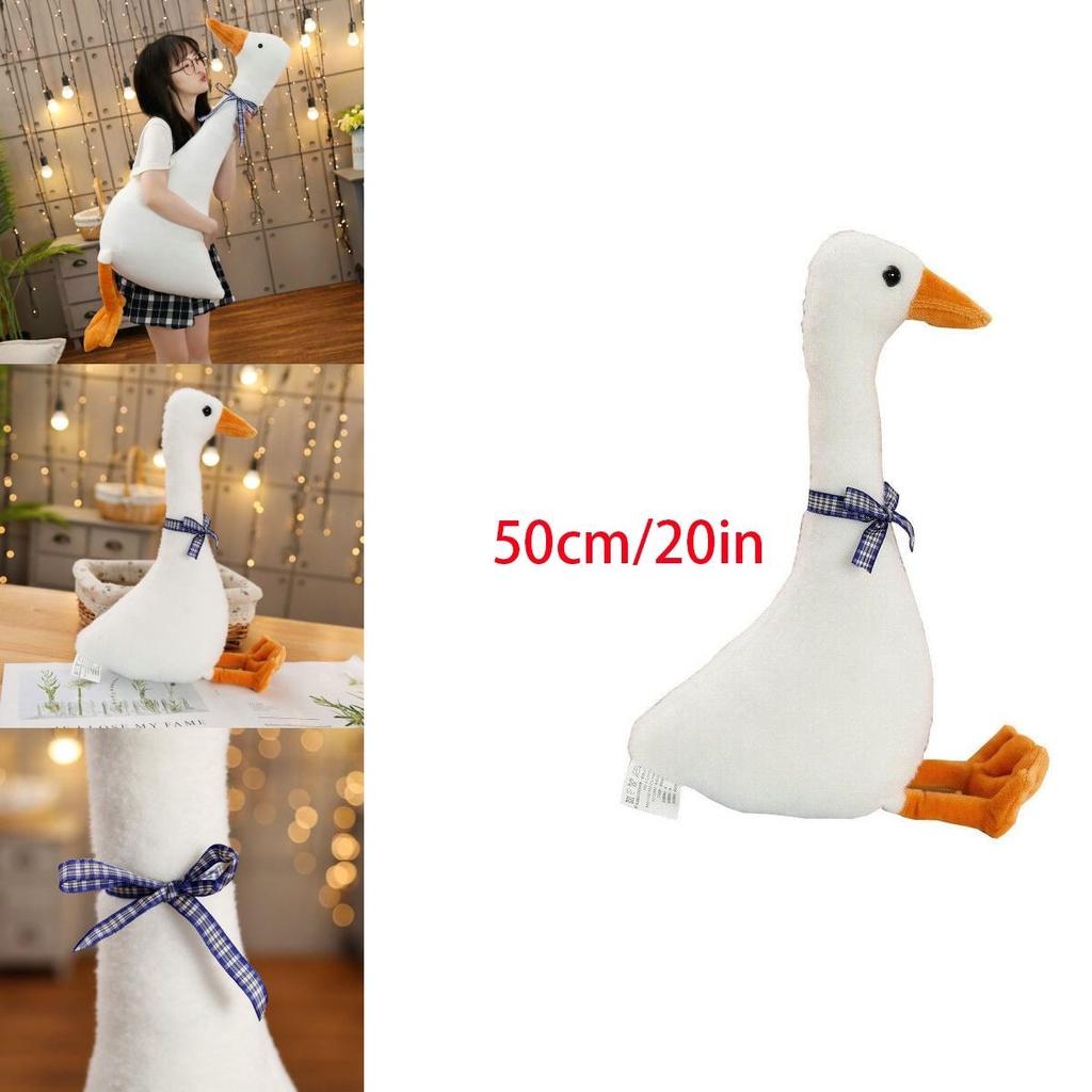White Goose Pillow Plush Toy Adorable Sleeping Pillow Soft And Cuddly Stuffed Doll For Kids