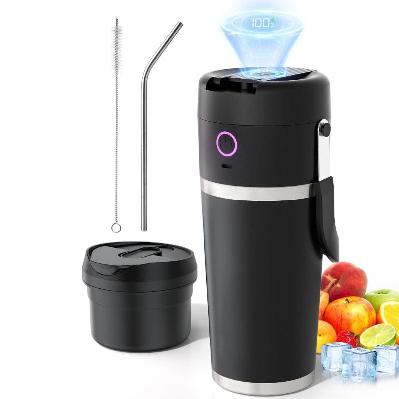 Cordless Blender with Vacuum Insulated Stainless Steel Container 14000RPM Motor Smoothie Mixer Portable Mixing Cup
