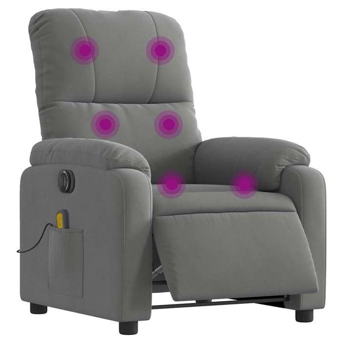 VidaXL Electric Massage Recliner Dark Grey 3204924