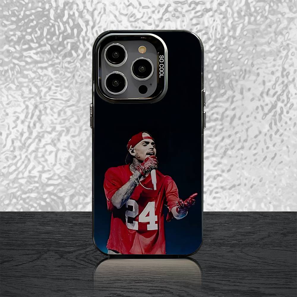 C-Chris Brown 11 Phone Case For iPhone 16,15,14,13,12,11,Pro,Max,Plus,Mini,SE Black Candy Matte Shockproof Cover