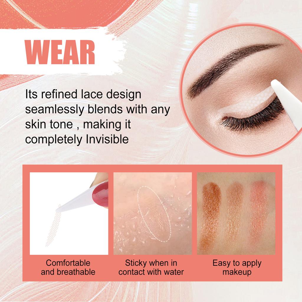 Double Eyelid Stickers Set Invisible Eyelid Lifting Tape Hypoallergenic Waterproof Self-Adhesive Eyelid Strips with Tweezers
