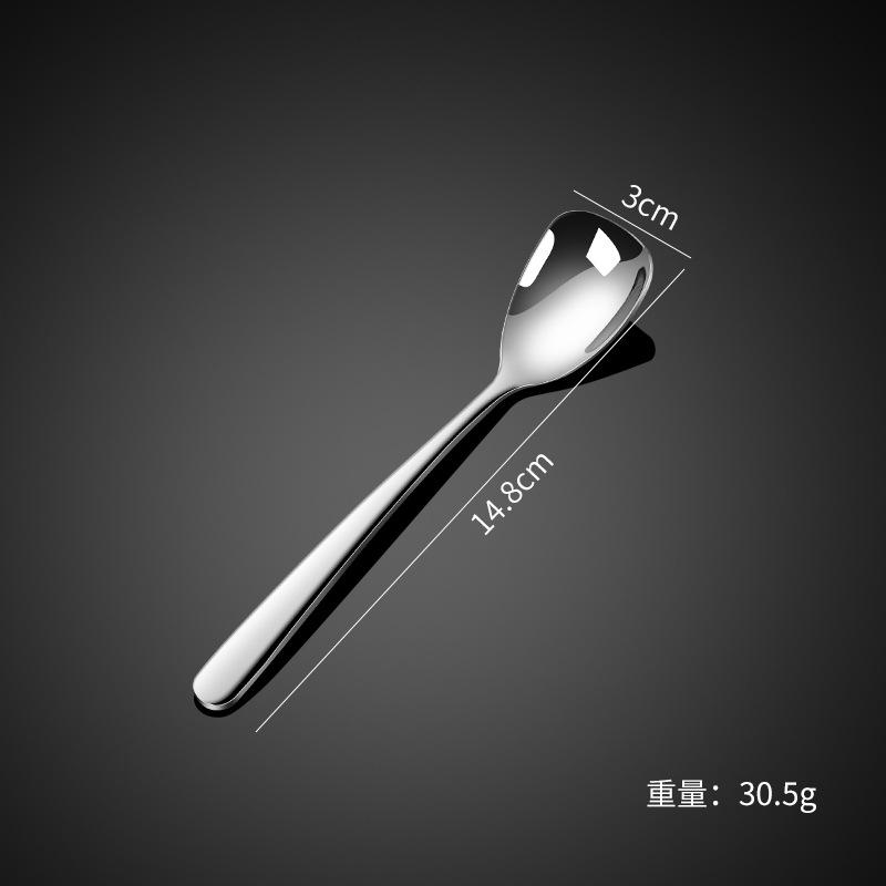 Thickened elegant 304 stainless steel tableware, knife, fork, spoon, steak set series, western coffee dessert spoon