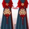 Bridal Curtain Tiebacks: Double Happiness Pendants for Wedding Bedroom Decoration & Full Set Supplies