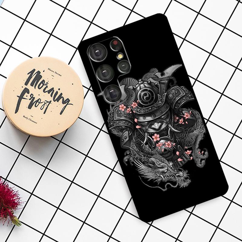 Samurai Oni Mask Case For Samsung Galaxy S24 FE S21 S22 S23 S25 Ultra S9 S10 Plus S20 FE S25 FE Phone Cover
