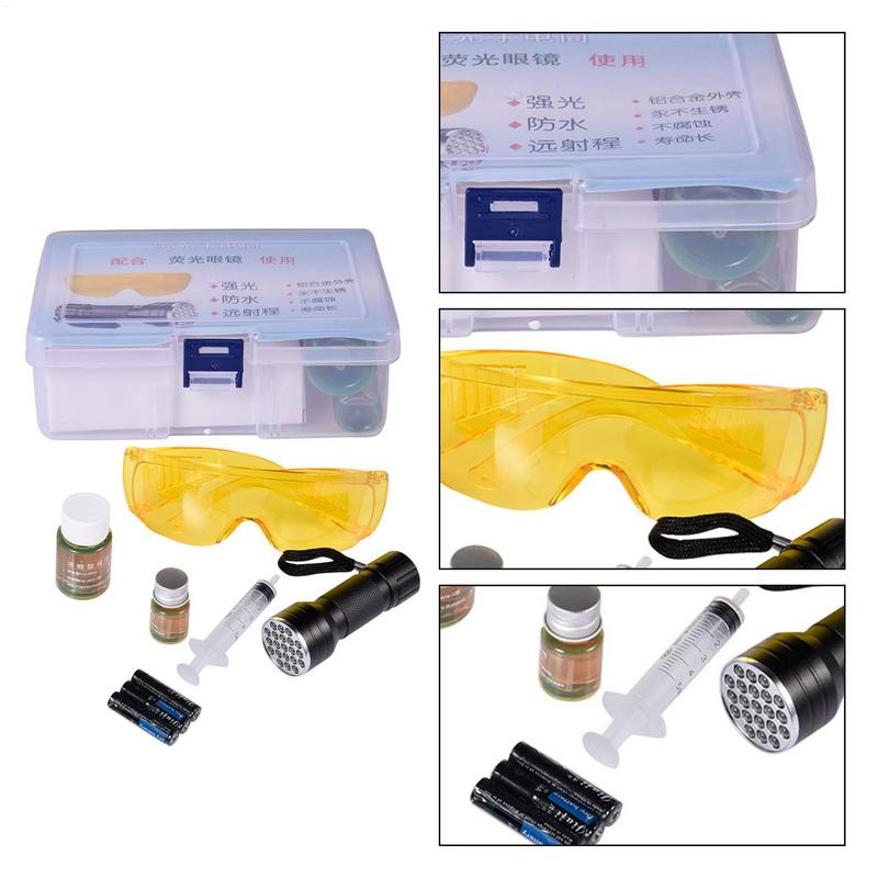 3 in1 Automobile Air Conditioning Leak Test Agent Fluorescent R134a Refrigerant System Leak Detection Tool With Fluorescent Lamp